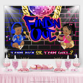 Lofaris Rock And Roll Theme Gender Reveal Baby Shower Backdrop